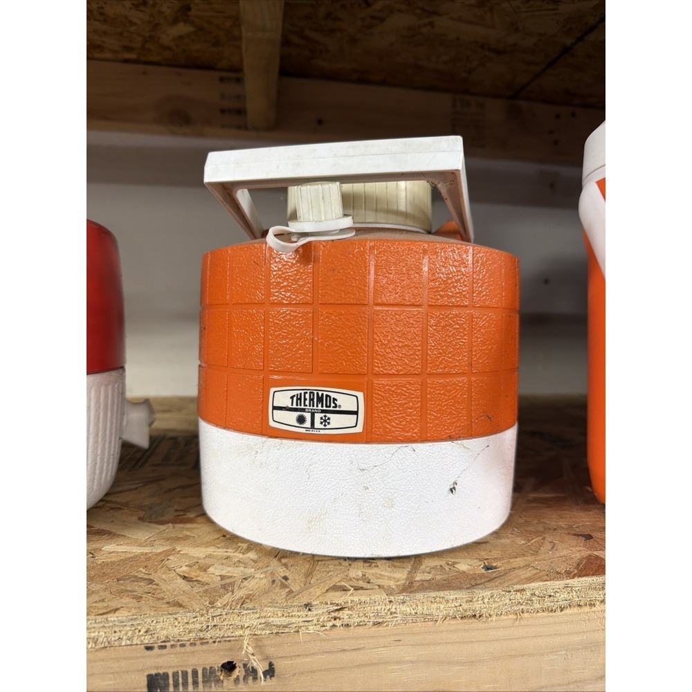 Vintage Orange Thermos 1 Gallon Water Cooler Jug
